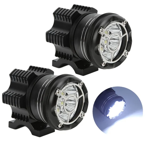 Universal 9 LED Motorcycle clamp on spotlights