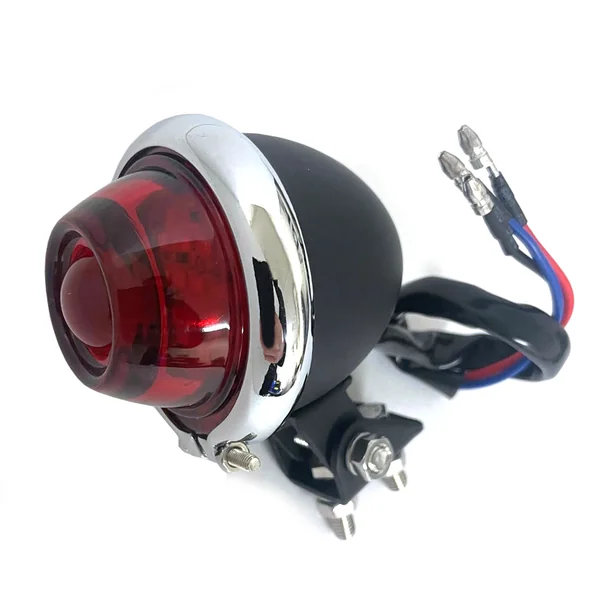 Universal Custom Black with Chrome Rim LED 12V Tail Stop Light