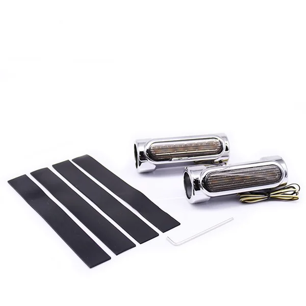 Universal LED Pole/ Bar Lights Turn Signal and DRL Chrome