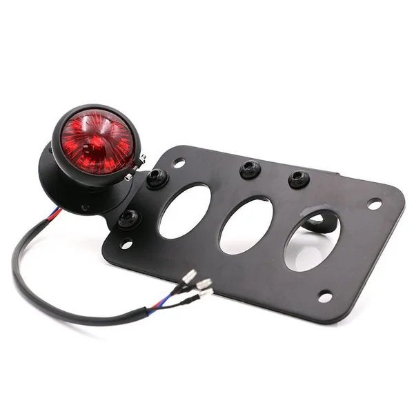 Universal Retro Side Mount Stop/ Tail Light With Number Plate Bracket