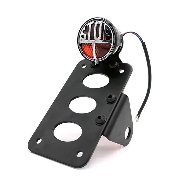 Universal Stop Side Mount 12V Tail Light With Number Plate Bracket