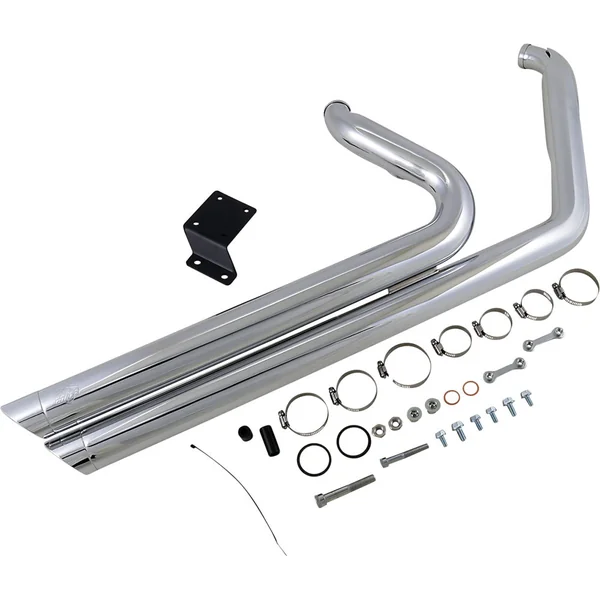 Vance & Hines Big Shots Staggered PCX Exhaust for 1986-2017 Harley Softail - Chrome