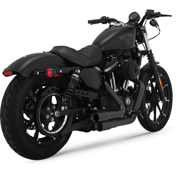 Vance & Hines Mini Grenades 2-2 PCX Exhaust for 2014-2022 Harley Sportster - Black - Image 2