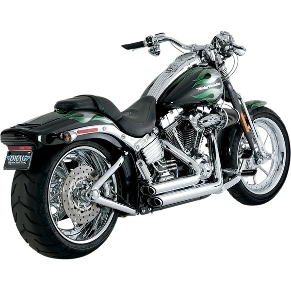 Vance & Hines Shortshots Staggered Exhaust for 1986-2011 Harley Softail - Chrome