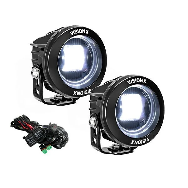Vision X 3.7″ Round CG2 SAE LED Light Cannon Kit