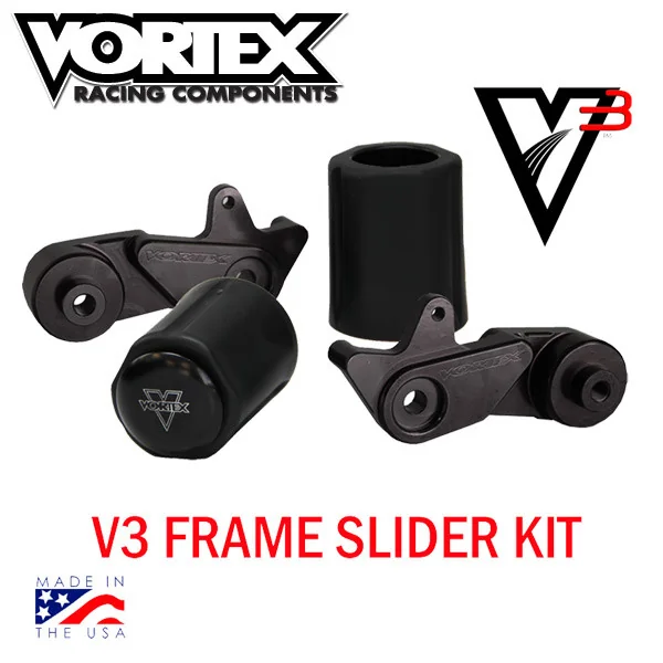 Vortex V3 Frame Sliders (No Fairing Mods) Suzuki GSX-R1000 09-16