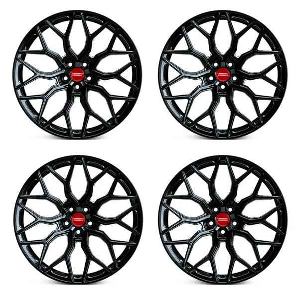 Vossen HF-2 Hybrid Forged Wheel Set, Brushed Gloss Black, 20x9 +32/20.10.5 +452015-2026 Mustang