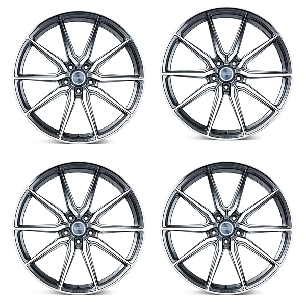 Vossen HF-3 Hybrid Forged Wheel Set, Gloss Graphite Polished, 20x9 +32/20.10.5 +452015-2026 Mustang