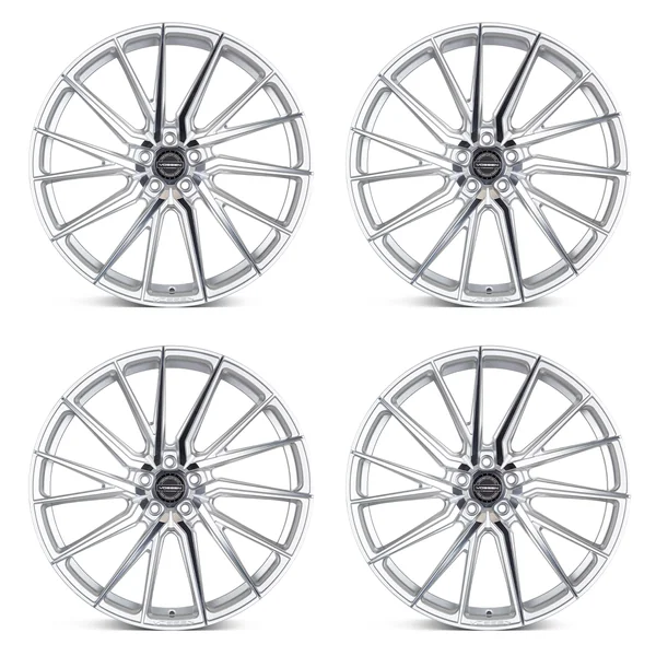 Vossen HF-4T Hybrid Forged Wheel Set , Silver Polished, 20x9 +32/20x10.5 +452015-2026 Mustang