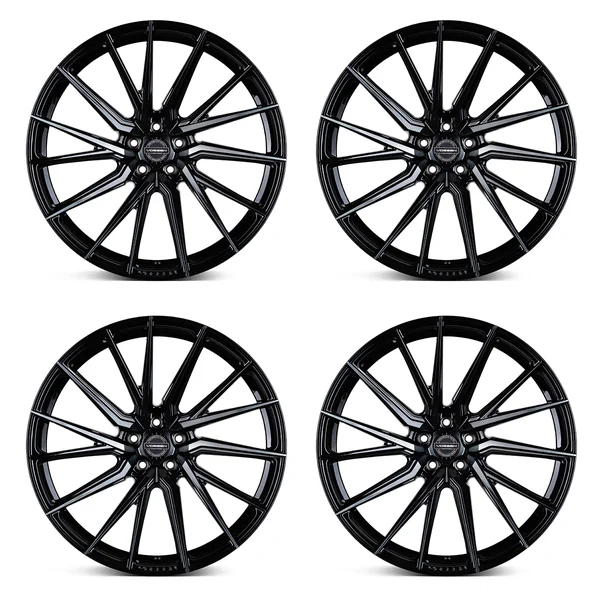 Vossen HF-4T Hybrid Forged Wheel Set , Tinted Gloss Black, 20x9 +32/20x10.5 +452015-2026 Mustang