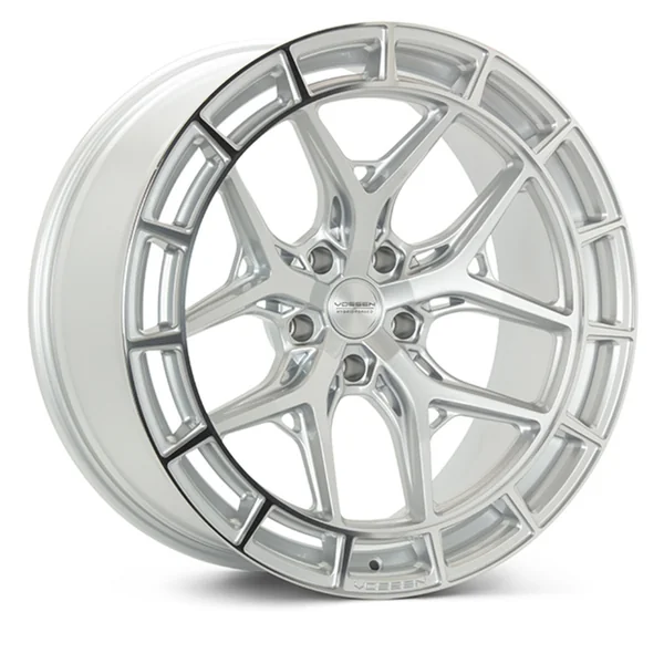Vossen HFX-1 Hybrid Forged Rear Wheel, Silver Polished, Super Deep Face, 20x12 +482005-2019 Corvette Grand Sport & Z06