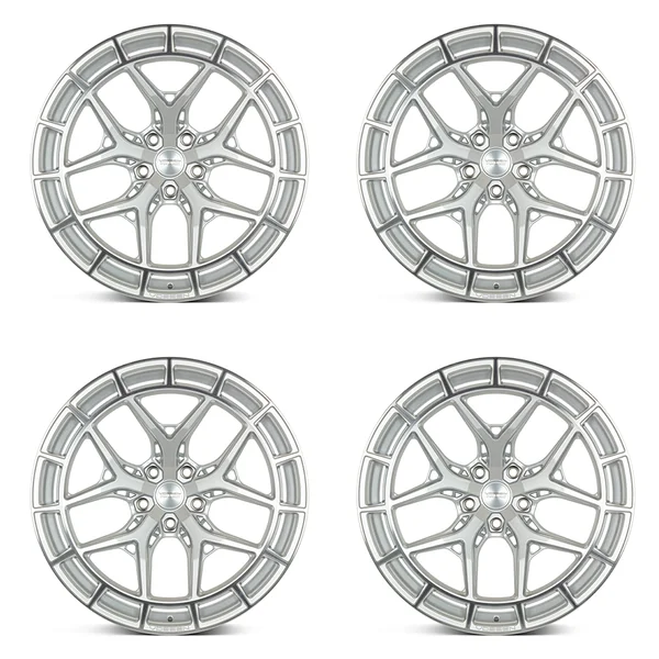 Vossen HFX-1 Hybrid Forged Wheel Set, Silver Polished, 20x9.5 +25/20x10.5 +452015-2026 Mustang