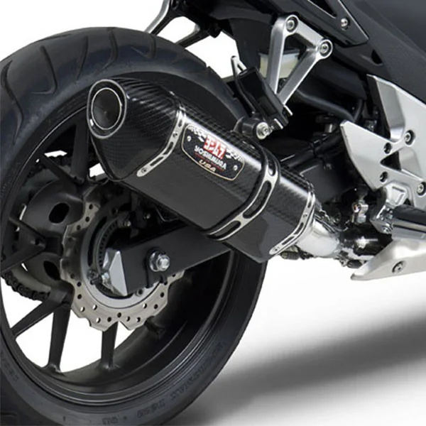 Yoshimura Honda CB500F 13-14 Street R-77 Carbon Slip-On Exhaust SS-CF-CF - Image 4