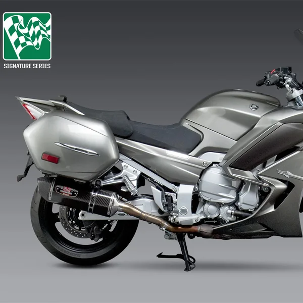 Yoshimura Yamaha FJR1300A 13-22 Signature R-77 Stainless Dual Slip-On Exhaust SS-CF-CF - Image 2