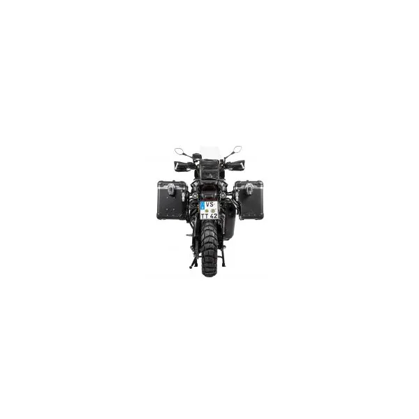 ZEGA Evo X "Premium Edition" special system "And-Black" 45/45 litres with stainless steel rack black for Harley-Davidson RA1250 Pan America