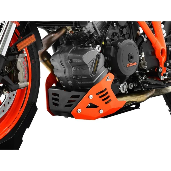 Zieger Skid Plate for KTM 1290 Superduke R ’14-’19 / GT ’16-’19 | Black/Orange